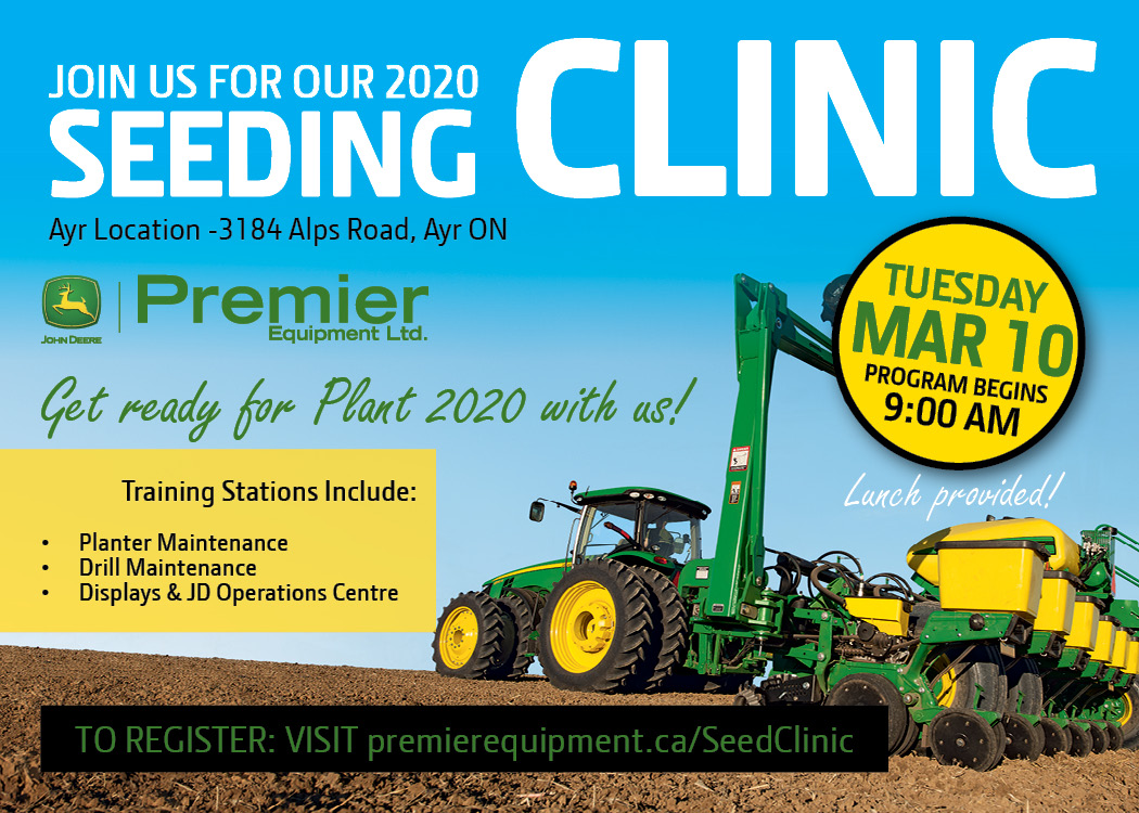 2020 Seeding Clinic Premier Equipment 