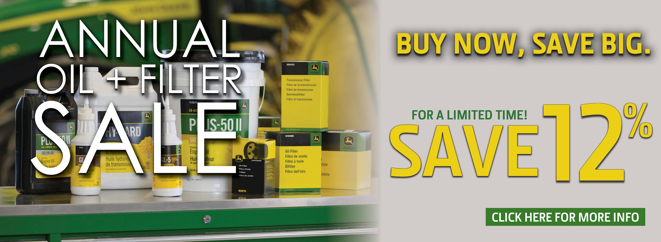 Premier Equipment - Oil and Filter Sale