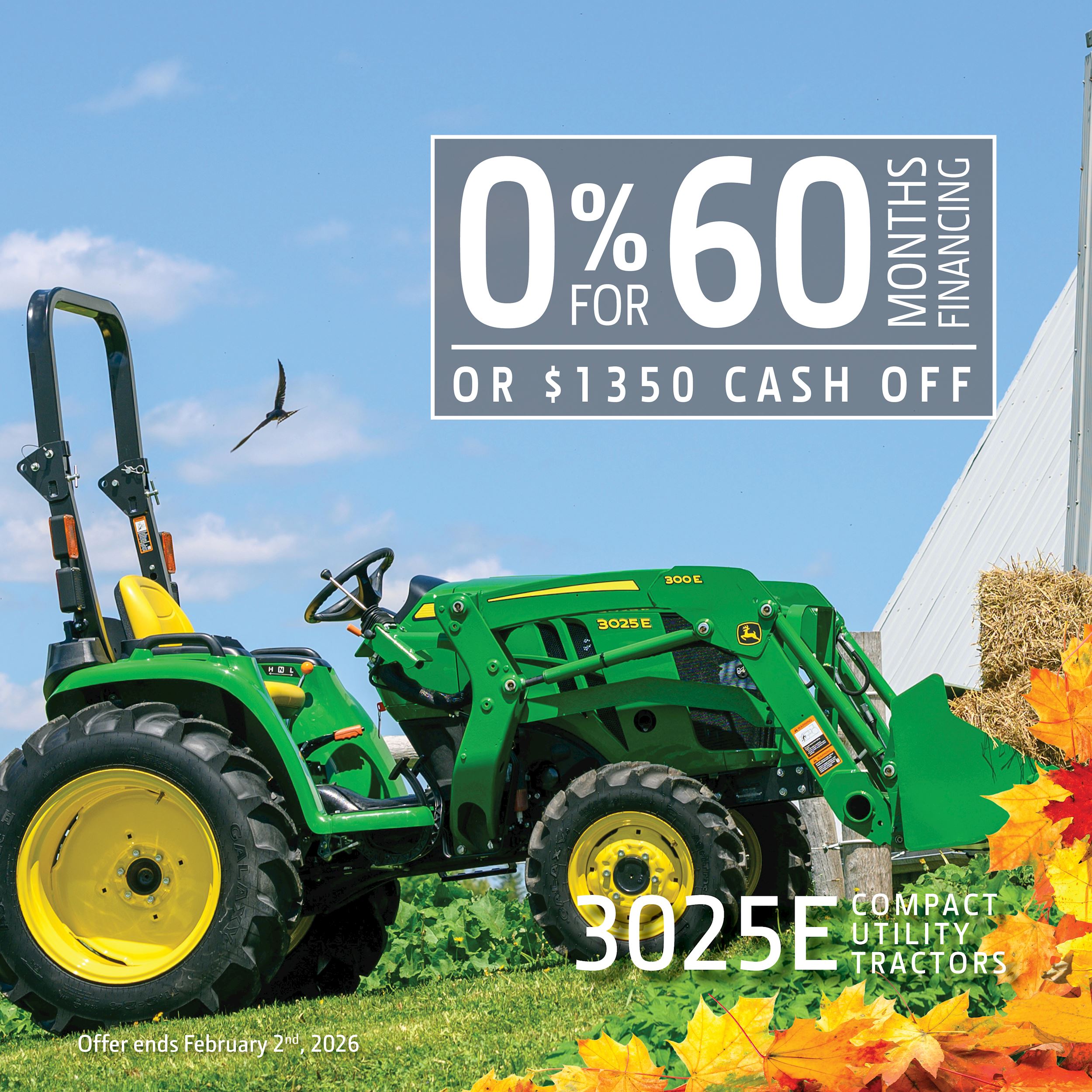 John Deere 3025E Compact Utility Tractor
