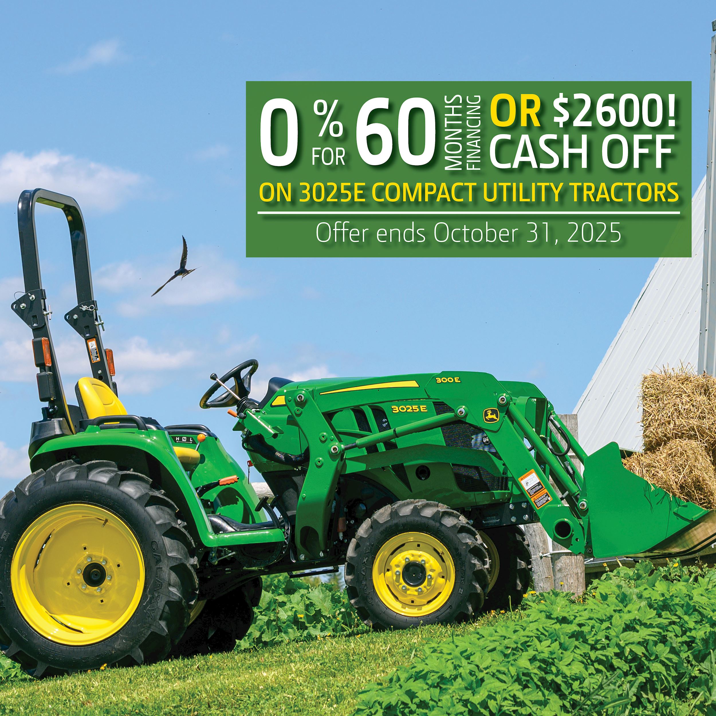 John Deere 3025E Compact Utility Tractor