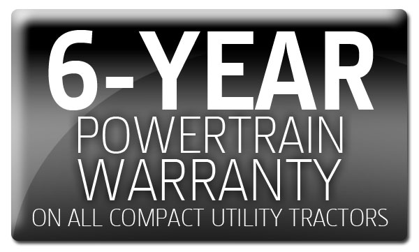 6 Year Powertrain Warranty on John Deere Compact Tractors