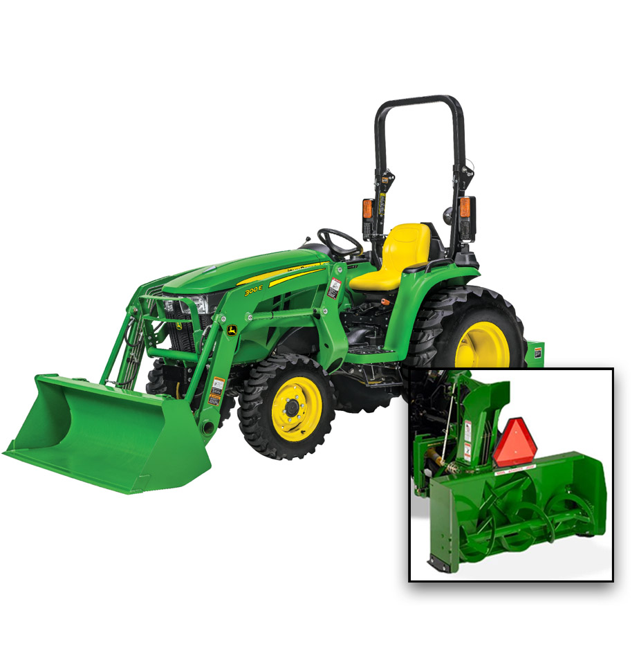 John Deere 3025E Snow Package