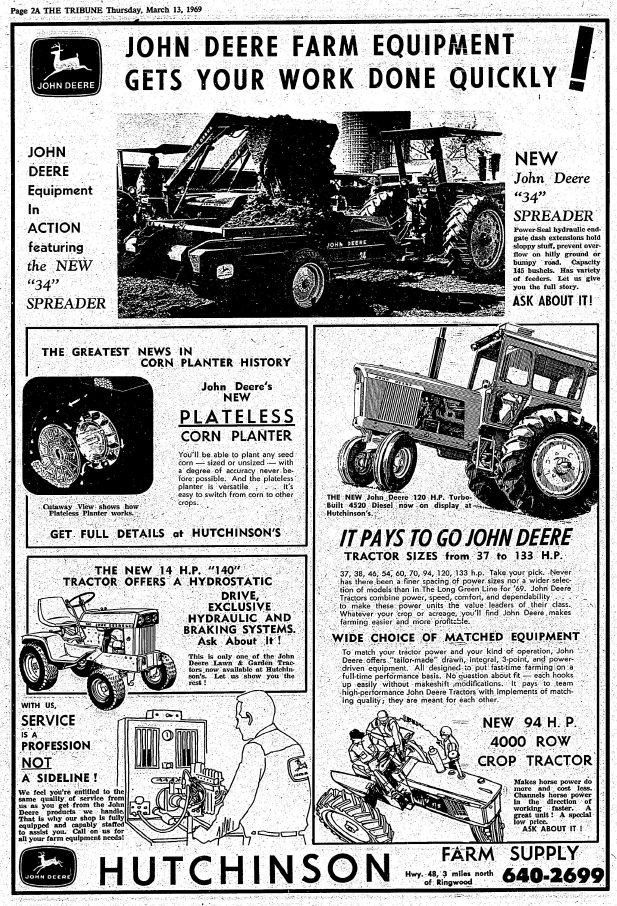Hutchinson Newspaper Ad